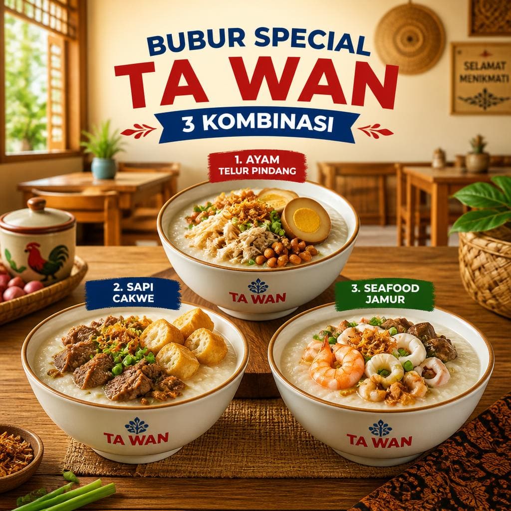 Bubur Special Ta Wan 3 Kombinasi